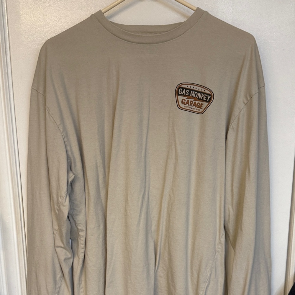 Beige Long Sleeve Tee gas monkey